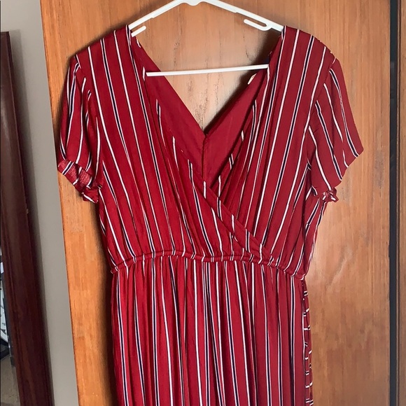 Red striped romper/jumper - Picture 1 of 3